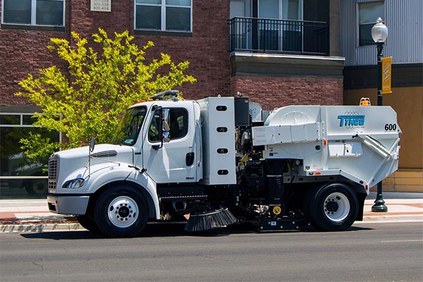 TYMCO Model 600® CNG mounted on a Freightliner M2-112 CNG