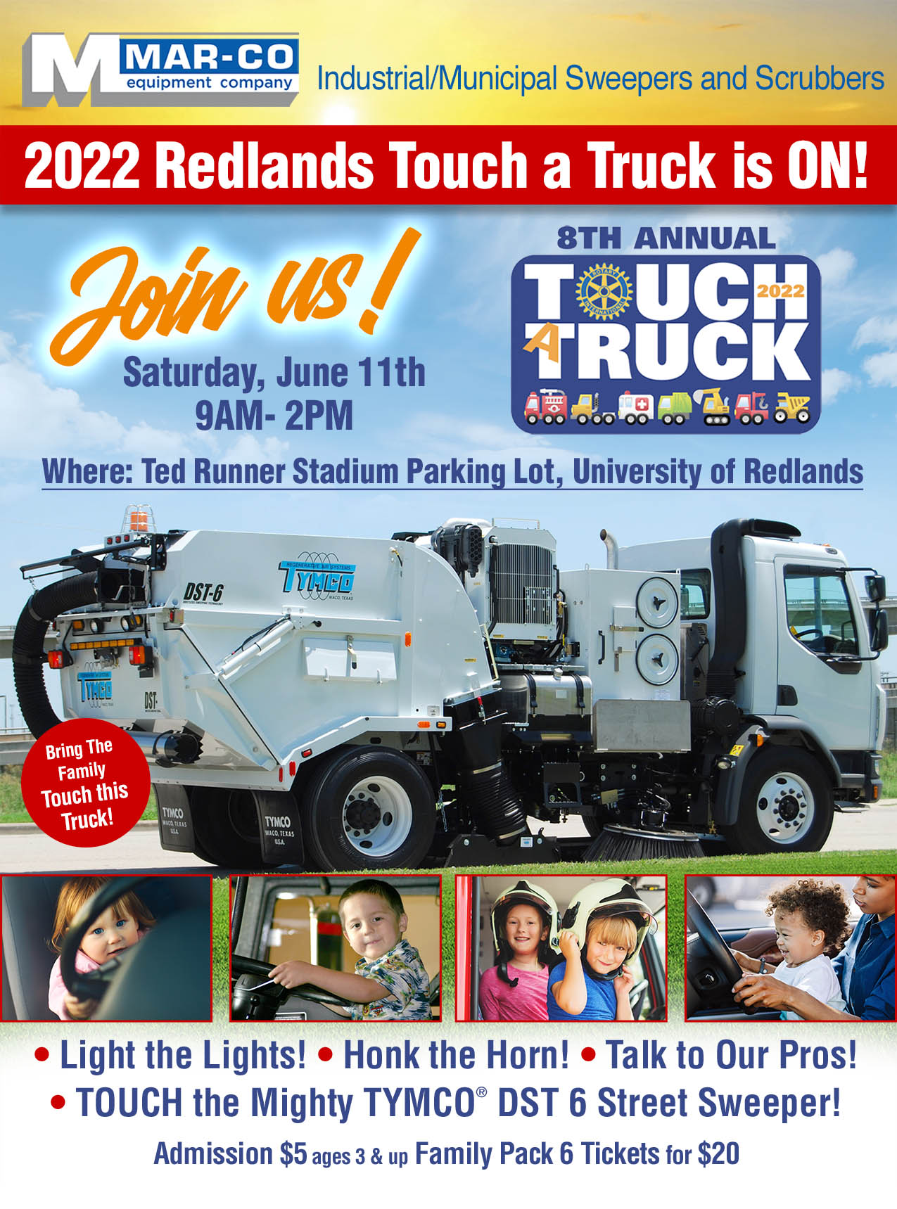 Touch a Truck Event - June 11th, 2022 Redlands, CA
